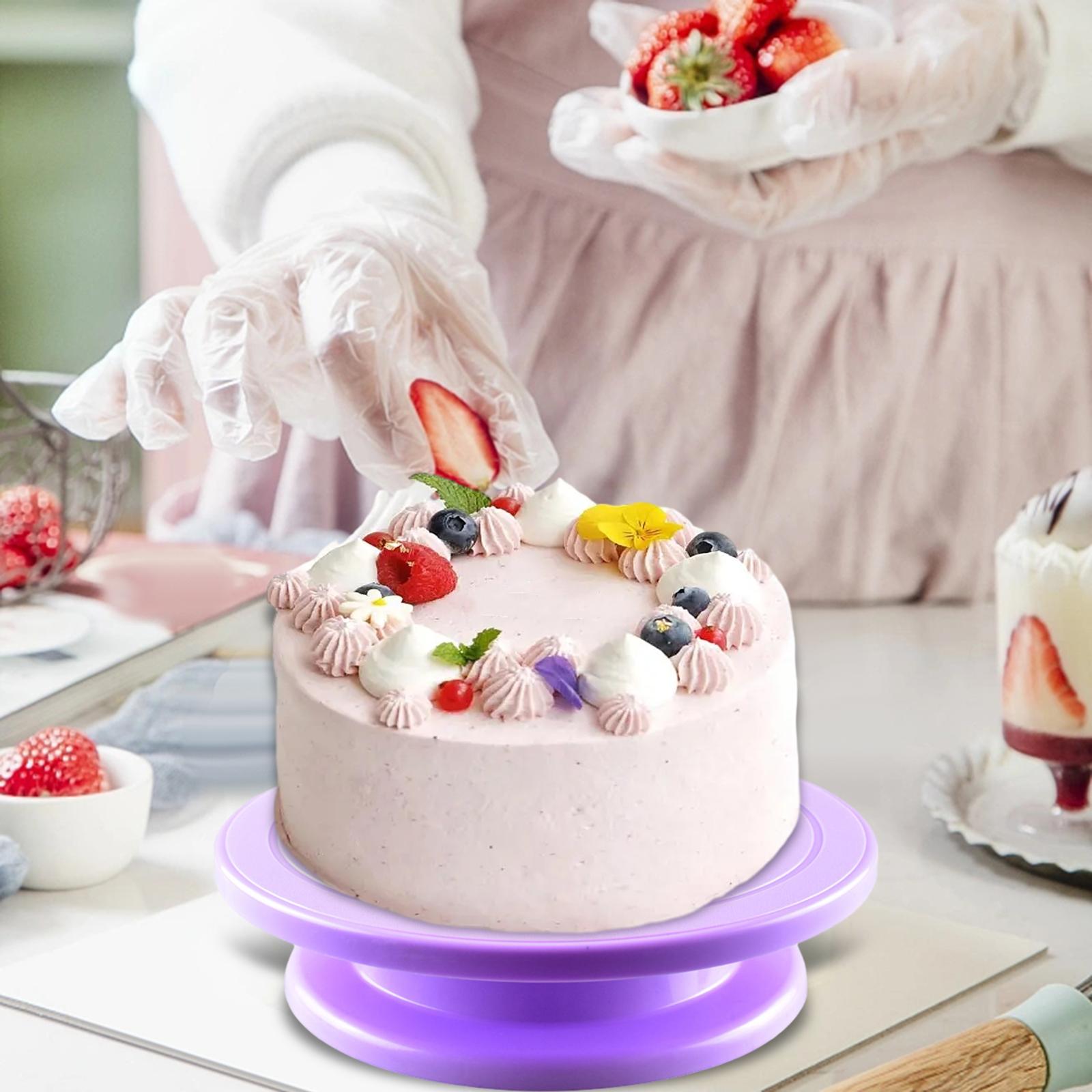 Cake Turntable Rotating Cake Stand Rotate Turn Table Kitchen Utensils Gadgets Non Slip Turns Smoothly Cake Decorating Revolving Cake Stand, Men's